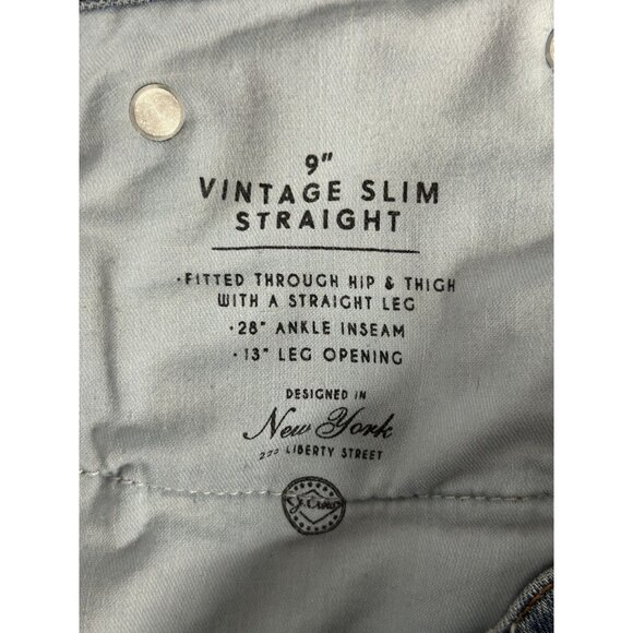 J.Crew Women's 9" Vintage Slim-Straight Jean in Gardena Wash - Sz 28 - Picture 3 of 8